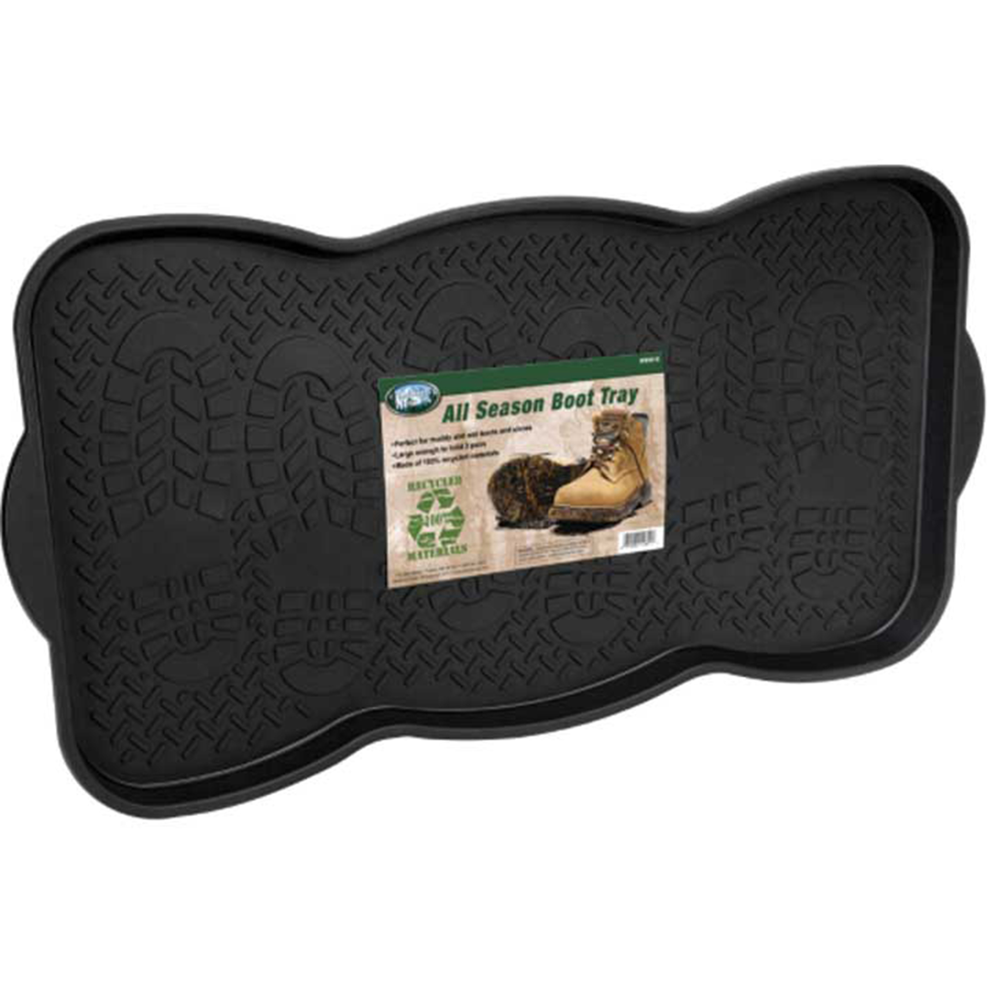 Performance Tool Plastic Boot Tray — Holds 3 Pairs, 100% Recycled Materials, Model# PRTW89018